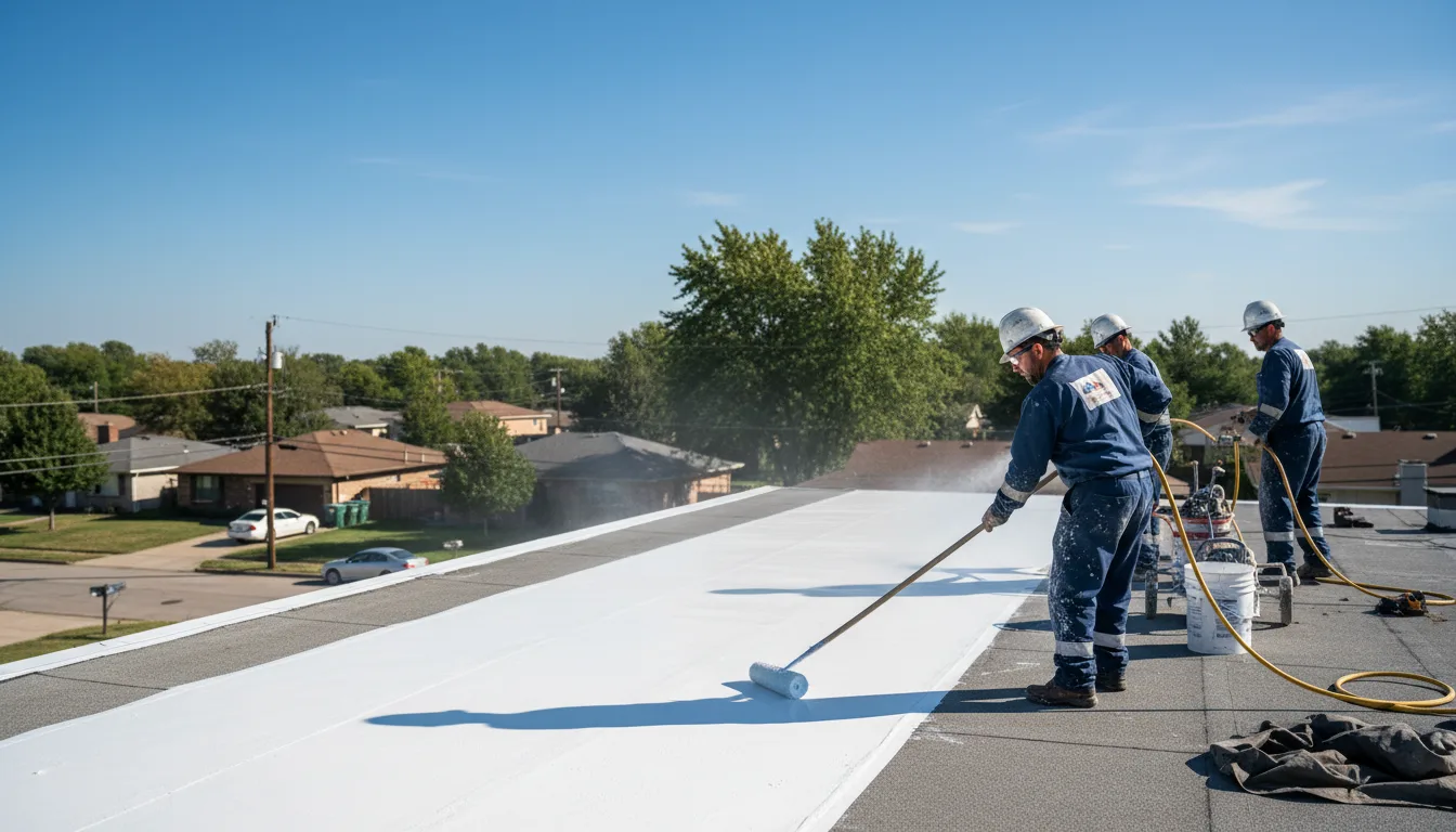 Commercial roof coating in Wolf Lake, IL near me